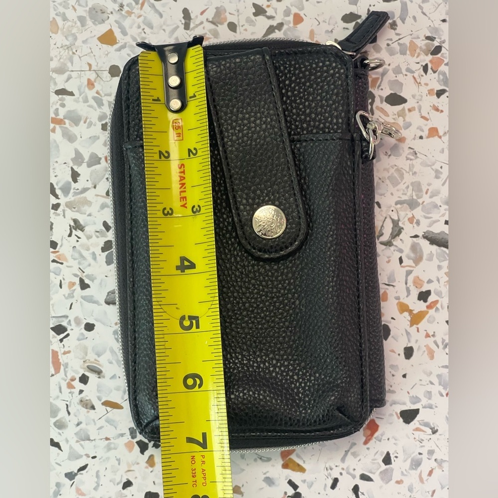 Phone Holder Black Textured Wallet - Picture 12 of 16